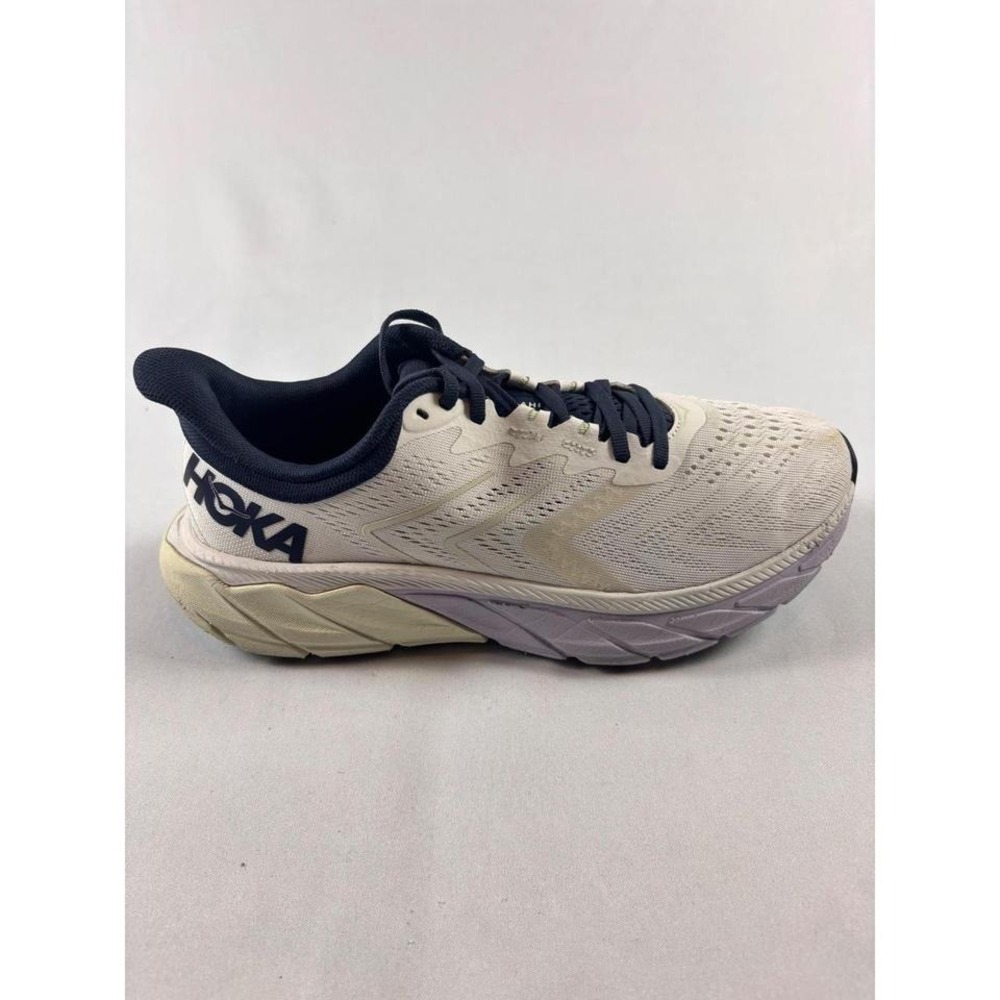 Hoka Arahi 5 Womens Running Shoes White Blue Stability‎ Sneakers SZ 9D